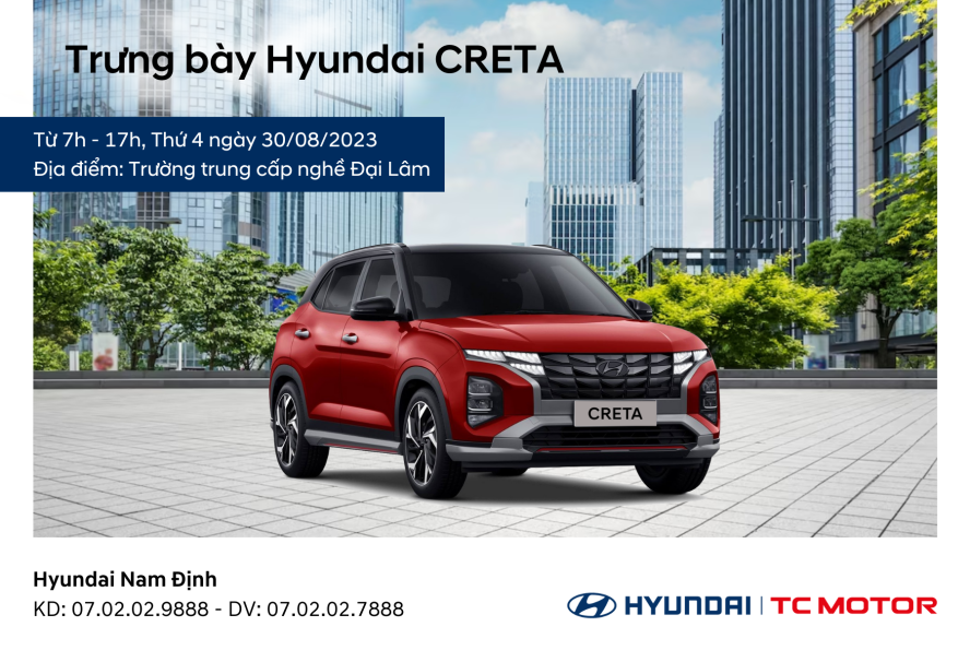 Trưng bày xe Hyundai Creta30082023